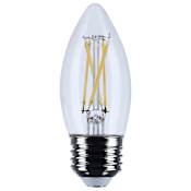 Satco Lighting 5.5 Watt Dimmable B11 Medium (E26) LED Bulb- 500 Lumens, 3000K, and 90CRI Clear