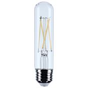 Satco Lighting 8 Watt Dimmable T10 Medium (E26) LED Bulb- 800 Lumens, 3500K, and 90CRI Clear