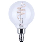 Satco Lighting Reminiscent 4 Watt Vintage Edison Dimmable G16.5 Candelabra (E12) LED Bulb - 350 Lumens, 2700K, and 93CRI Clear