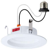 Satco Lighting ColorQuick 4" Integrated LED Open Recessed Trim and New Construction / Remodel Housing- Airtight White