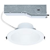 Satco Lighting ColorQuick 6" Integrated LED Shower Recessed Trim and New Construction, Remodel Housing - IC Rated and Airtight Matte White