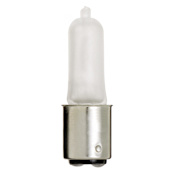 Satco Lighting Pack of (2) 100 Watt Dimmable T4 Shaped BA15d Base Halogen Bulbs Frost