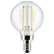 Satco Lighting 3 Watt Vintage Edison Dimmable G16.5 Candelabra (E12) LED Bulb - 200 Lumens , 2700K , and 90CRI Clear