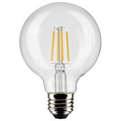 Satco Lighting 4.5 Watt Vintage Edison Dimmable G25 Medium (E26) LED Bulb - 350 Lumens , 2700K , and 90CRI Clear