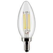 Satco Lighting 5.5 Watt Vintage Edison Dimmable B11 Candelabra (E12) LED Bulb - 500 Lumens , 2700K , and 90CRI Clear