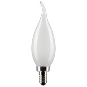 Satco Lighting 4 Watt Dimmable CA10 Candelabra (E12) LED Bulb - 350 Lumens , 2700K , and 90CRI Frost