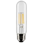 Satco Lighting 5.5 Watt Vintage Edison Dimmable T10 Medium (E26) LED Bulb - 450 Lumens , 2700K , and 90CRI Clear