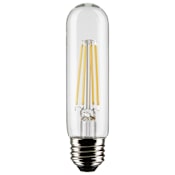 Satco Lighting 8 Watt Vintage Edison Dimmable T10 Medium (E26) LED Bulb - 800 Lumens , 2700K , and 90CRI Clear