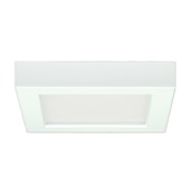Satco Lighting 6" Wide Integrated LED Flush Mount Square Ceiling Fixture - 4000K White