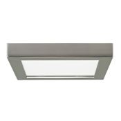 Satco Lighting 7" Wide Integrated LED Flush Mount Square Ceiling Fixture - 3000K - Rated Brushed Nickel