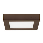 Satco Lighting 6" Wide Integrated LED Flush Mount Square Ceiling Fixture - 2700K Bronze