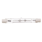 Satco Lighting Pack of (4) 150 Watt Dimmable T3 Shaped R7s Base Halogen Bulbs Clear