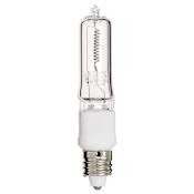 Satco Lighting Pack of (2) 50 Watt Dimmable T4 Shaped Mini Candelabra (E11) Base Halogen Bulbs Clear