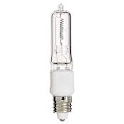 Satco Lighting Single 100 Watt Dimmable T4 Mini Candelabra (E11) Halogen Bulb - 2,700 Lumens and 2900K Clear
