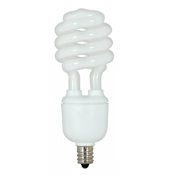 Satco Lighting Pack of (2) 13 Watt T2 Shaped Candelabra (E12) Base Compact Fluorescent Bulbs White