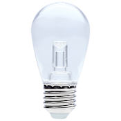 Satco Lighting ColorQuick Pack of (2) 0.5 Watt Dimmable S14 Medium (E26) LED Bulbs - 8 Lumens, 3000K, 6500K, and 83CRI Clear
