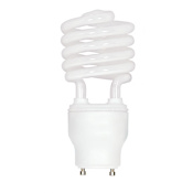 Satco Lighting Pack of (2) 23 Watt T2 Shaped GU24 Base Compact Fluorescent Bulbs White