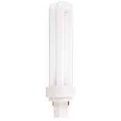 Satco Lighting Pack of (2) 18 Watt T4 Shaped G24d-2 Base Compact Fluorescent Bulbs White