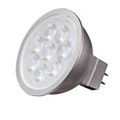 Satco Lighting Single 6.5 Watt Dimmable MR16 GU5.3 LED Bulb - 500 Lumens, 4000K, and 84 CRI Silver Back