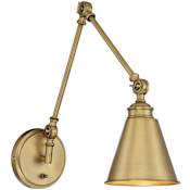 Savoy House Morland 16" Tall Plug-In Wall Sconce Warm Brass