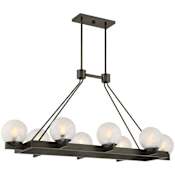 Savoy House Darien 8 Light 48" Wide Linear Chandelier Mediterranean Bronze