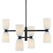 Savoy House Baldwin 8 Light 30" Wide Chandelier Matte Black