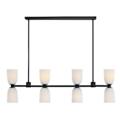 Savoy House Baldwin 8 Light 44" Wide Linear Chandelier Matte Black
