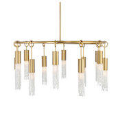 Savoy House Chelsea 12 Light 40" Wide Beaded Ring Chandelier Warm Brass