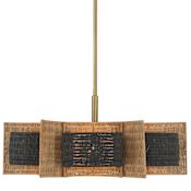 Savoy House Espacio 6 Light 28" Wide Drum Chandelier Warm Brass