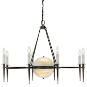 Savoy House Sanger 8 Light 37" Wide LED Taper Candle Style Chandelier Mediterranean Bronze