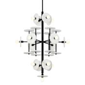Savoy House Amani 15 Light 30" Wide Sputnik Chandelier Black Cashmere