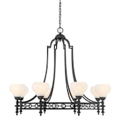 Savoy House Allston 8 Light 36" Wide LED Chandelier Matte Black
