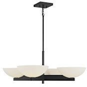 Savoy House Fallon 4 Light 30" Wide Chandelier Matte Black