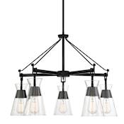 Savoy House Lakewood 5 Light 28" Wide Chandelier Matte Black