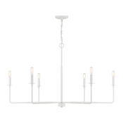Savoy House Salerno 6 Light 42" Wide Chandelier Bisque White