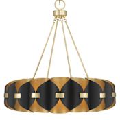 Savoy House Pelham 16 Light 28" Wide Chandelier Black Cashmere / True Gold