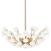 Savoy House Flores 4 Light 20" Wide Pendant Noble Brass