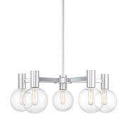 Savoy House Wright 5 Light 28" Wide Chandelier Chrome