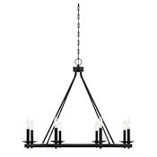 Savoy House Middleton 8 Light 33" Wide Taper Candle Chandelier Black