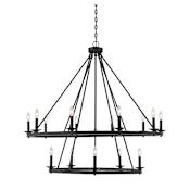 Savoy House Middleton 15 Light 45" Wide Taper Candle Chandelier Black