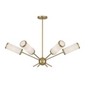 Savoy House Denison 6 Light 36" Wide Sputnik Chandelier Warm Brass