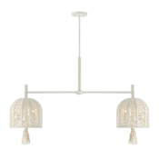 Savoy House Lunara 6 Light 44" Wide Linear Chandelier Cotton