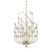 Savoy House Irina 4 Light 18" Wide Crystal Abstract Chandelier Noble Brass