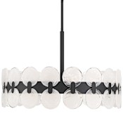 Savoy House Boca 6 Light 28" Wide Drum Chandelier Matte Black