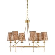 Savoy House Ashbury 6 Light 30" Wide LED Chandelier Warm Brass