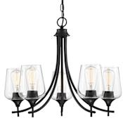 Savoy House Octave 5 Light 23" Wide Chandelier Black