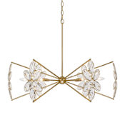 Savoy House Marbella 6 Light 36" Wide Crystal Abstract Chandelier Gold Shimmer