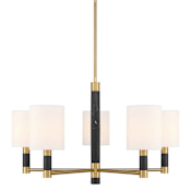 Savoy House Conrad 5 Light 28" Wide LED Chandelier Warm Brass