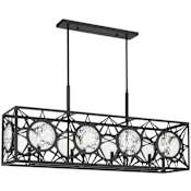 Savoy House Balfour 8 Light 44" Wide Linear Chandelier Matte Black
