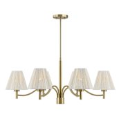Savoy House Rosa 6 Light 36" Wide Chandelier Noble Brass
